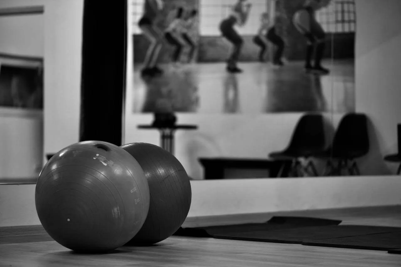 pilates zone with yoga balls
